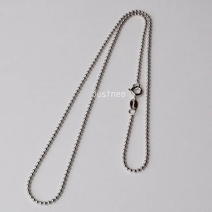 JustNeo Solid 925 Sterling Silver Ball Chain Necklace,Basic Chains for Pendants