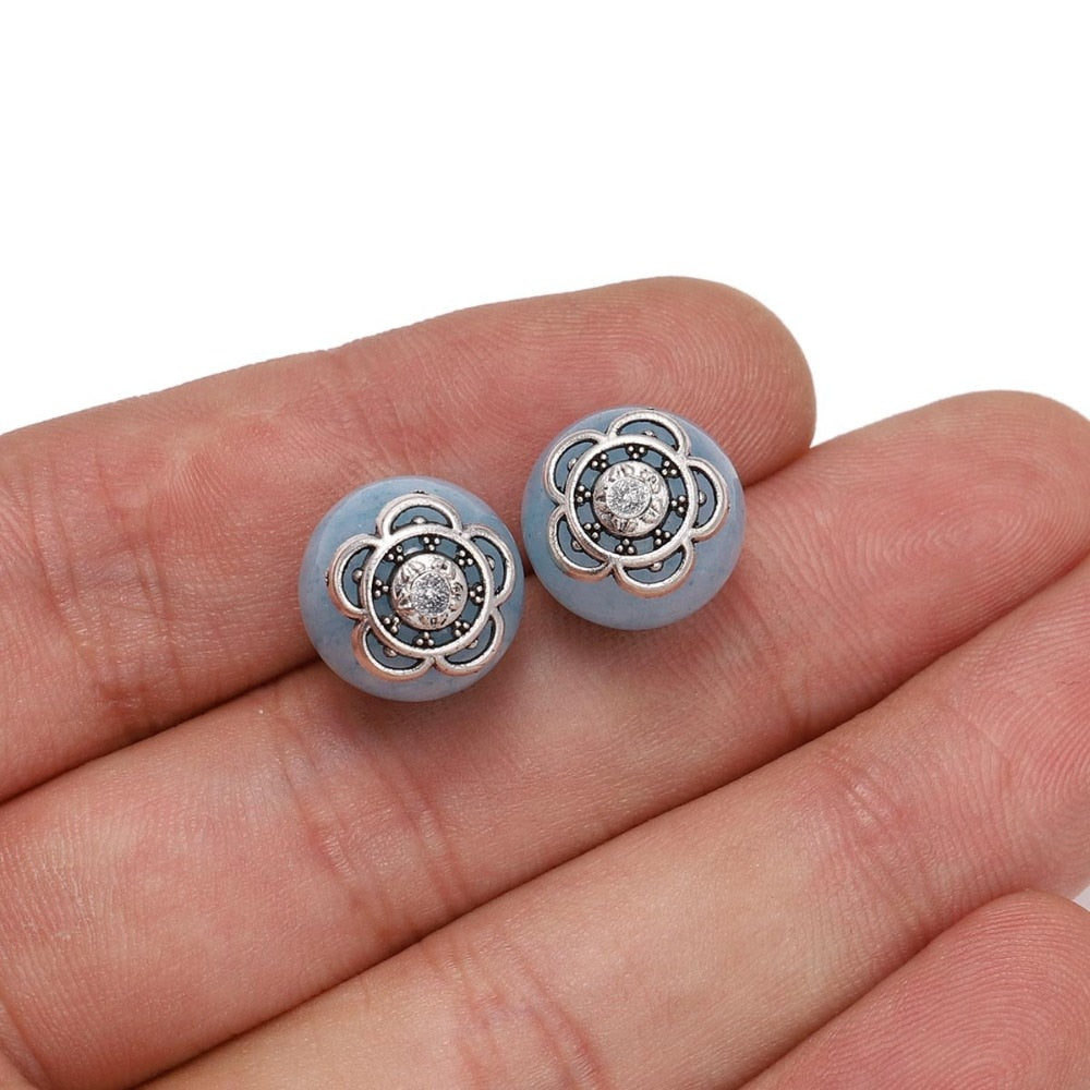 10mm Flower Bead Caps for Jewelry Making, 50pcs