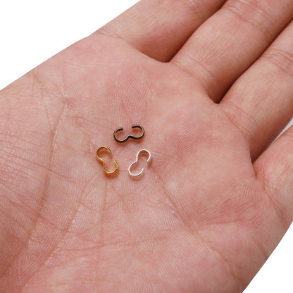 4x8mm Gold Clasp Connectors, 100pcs