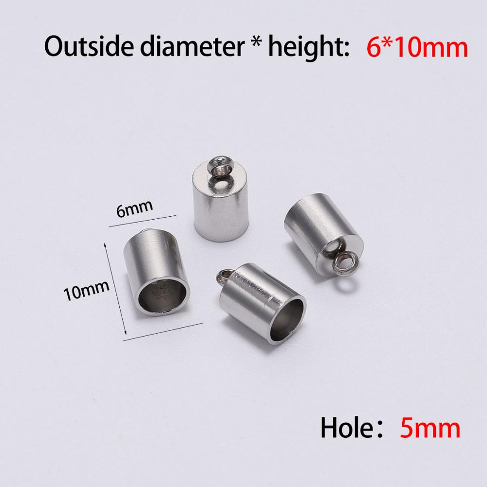 Stainless Steel End Tip Cap 2-10mm, 10pcs