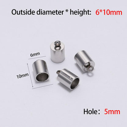 Stainless Steel End Tip Cap 2-10mm, 10pcs