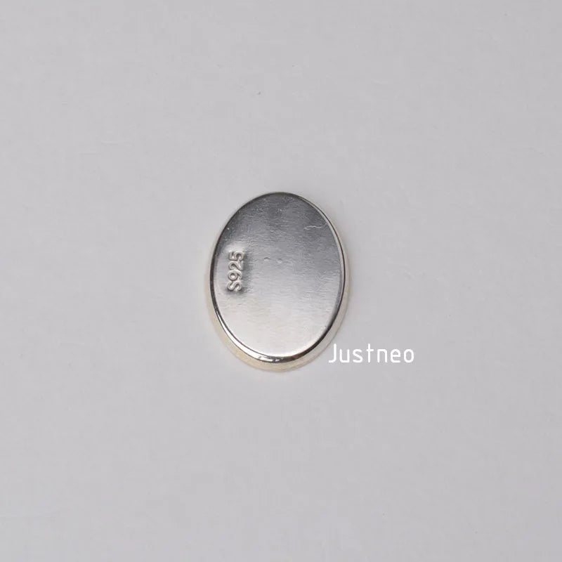 Solid 925 Sterling Silver Oval Cabochon Trays Locket Settings