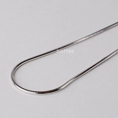 JustNeo Solid 925 Sterling Silver snake Chain Necklace,Basic Chains for Pendants