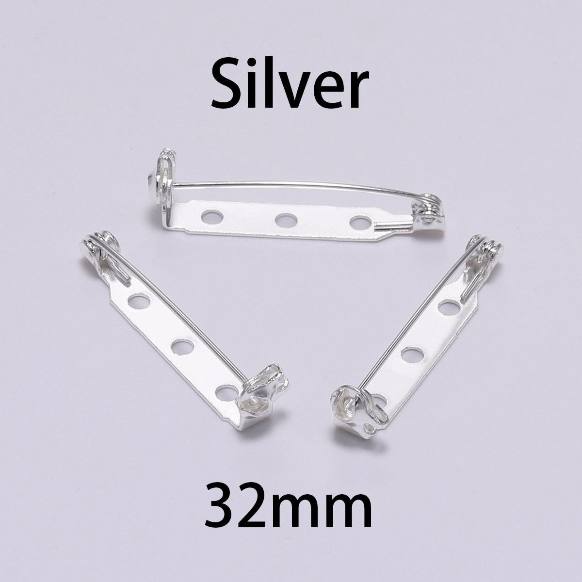 20pcs 20-32mm Brooch Base Back Bar Badge Holder