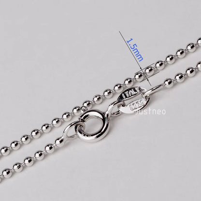 JustNeo Solid 925 Sterling Silver Ball Chain Necklace,Basic Chains for Pendants