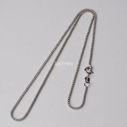 JustNeo Solid 925 Sterling Silver popcorn Chain Necklace,Basic Chains for Pendants