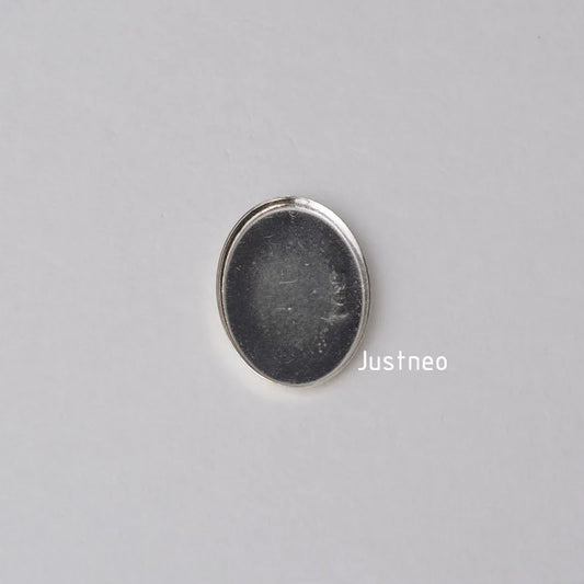 Solid 925 Sterling Silver Oval Cabochon Trays Locket Settings