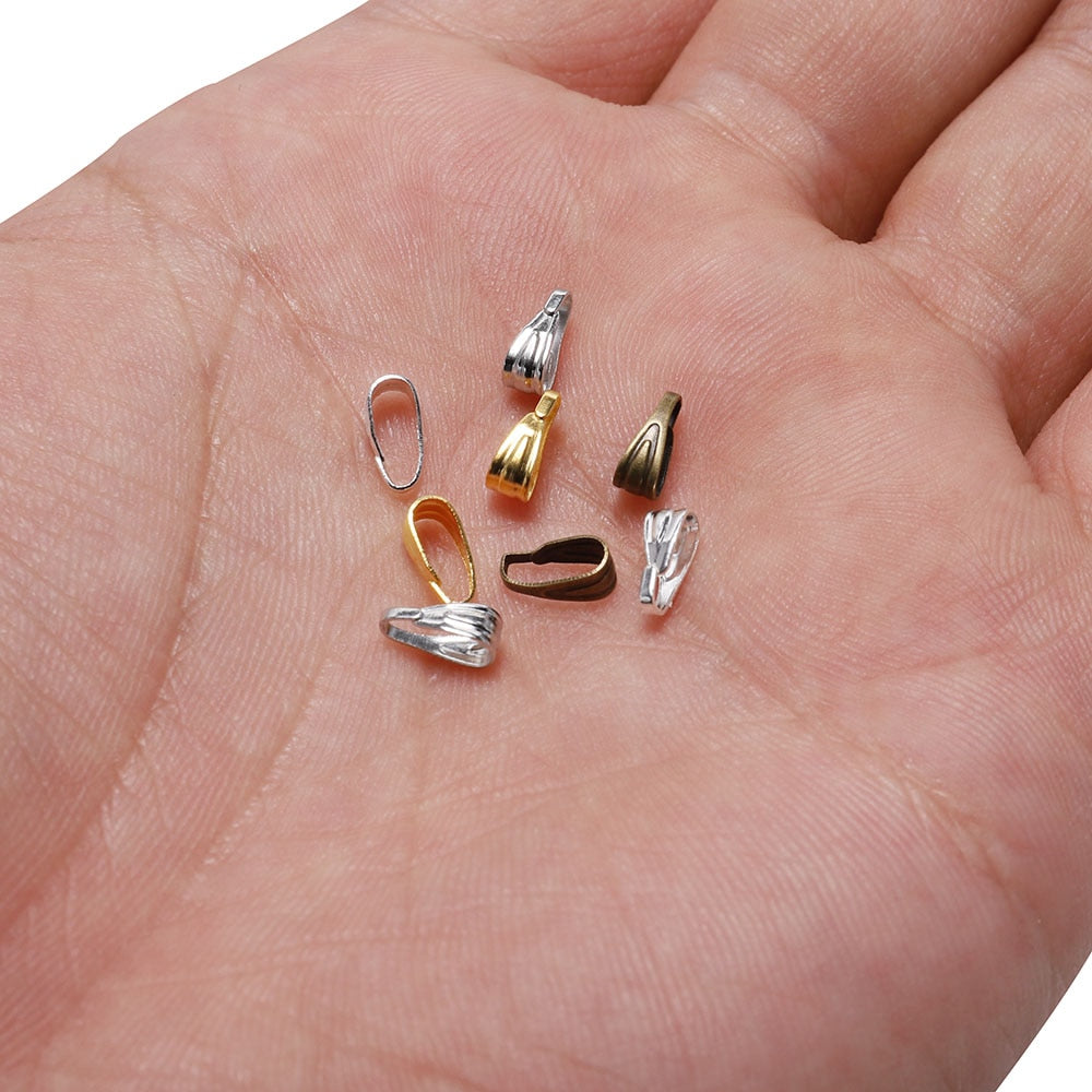 7-8mm Gold Clips Connectors, 100pcs