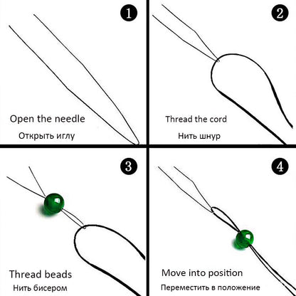 Aiguilles à perler en acier inoxydable, 1 à 5 pièces
