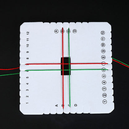 2pcs Braiding Foam Board: Round & Square Cord Weaving Disks