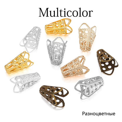 Weinbecher-Trompetenperlen-Verbindungskappen, 50 Stück