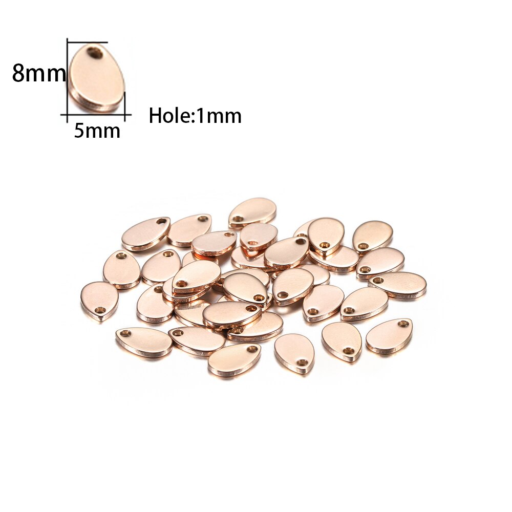 20 Stück Gold/Roségold Edelstahl Charms