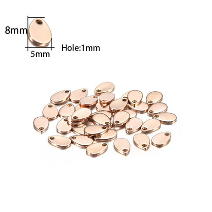 20 Stück Gold/Roségold Edelstahl Charms