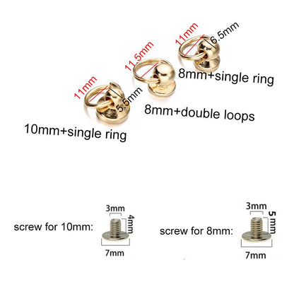 Ring Nail Mobile Phone Connectors, 5pcs