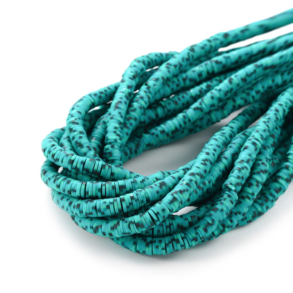 4-5mm Flat Round Polymer Clay Beads Mix