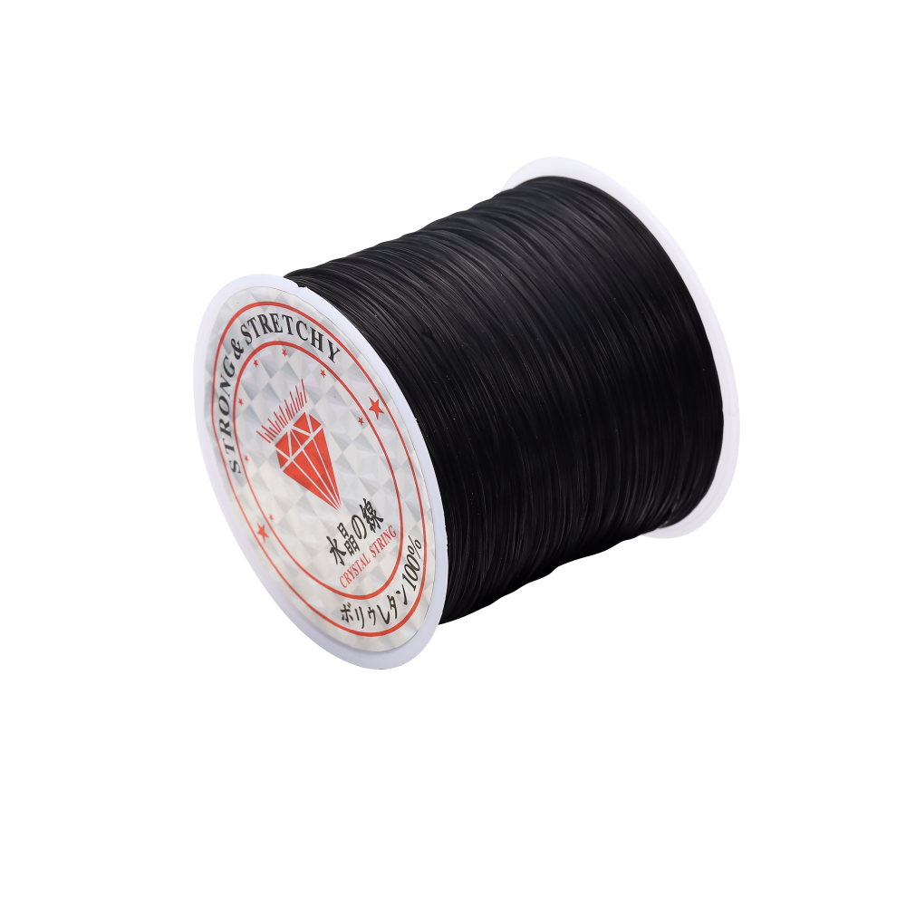 Cordon élastique solide pour perles de cristal, 1 mm, rouleau de 10 à 40 m