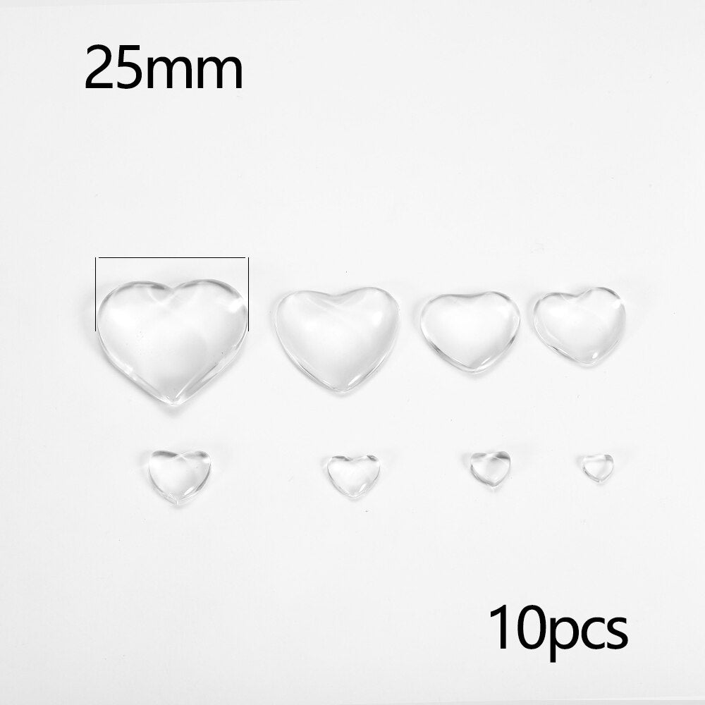 5-50Pcs Assorted Transparent Glass Cabochons