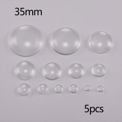 5-50Pcs Assorted Transparent Glass Cabochons