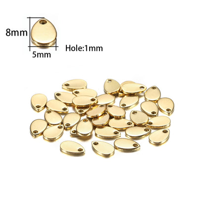 20 Stück Gold/Roségold Edelstahl Charms