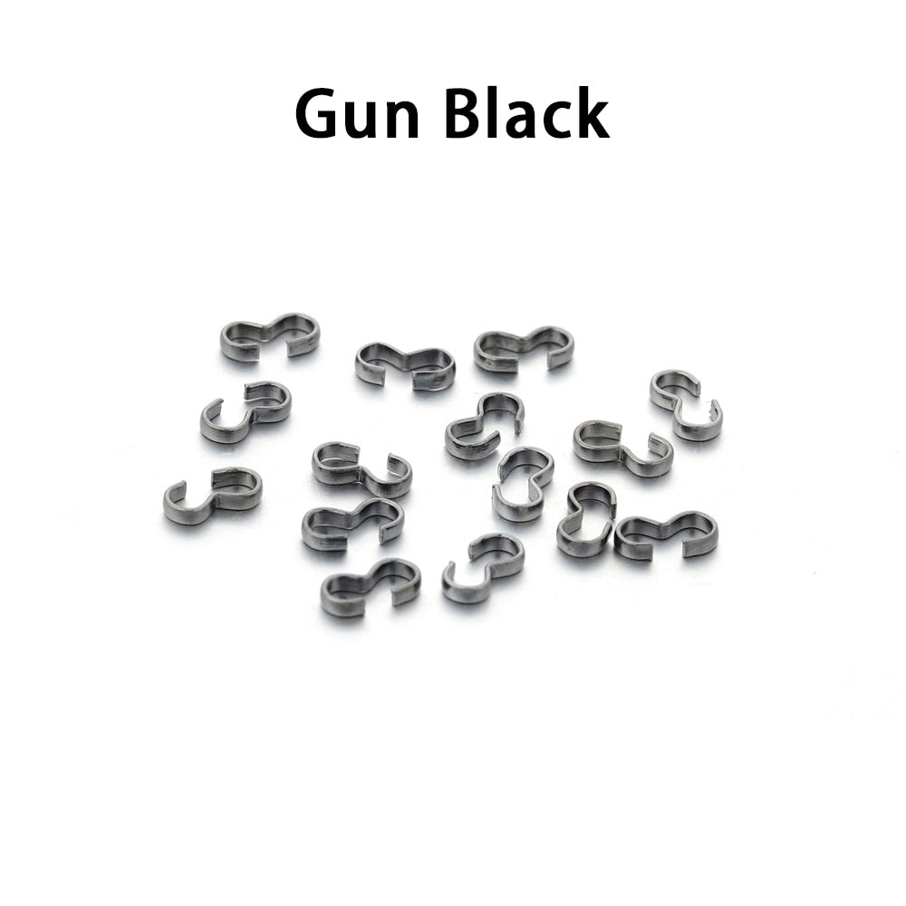4x8mm Gold Clasp Connectors, 100pcs