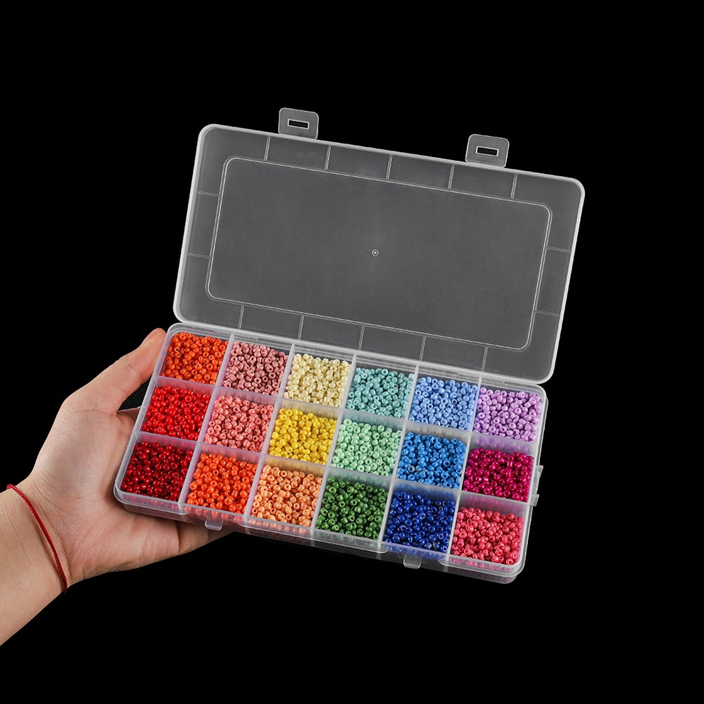 3 mm Charm-Perlen, 9000-teiliges Box-Set