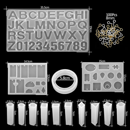 Epoxy Casting Molds Sets, 15-348Pcs