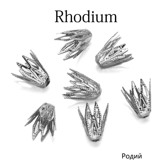 8 x 10 mm goldene filigrane Kegelblumen-Perlenkappen, 100 Stück