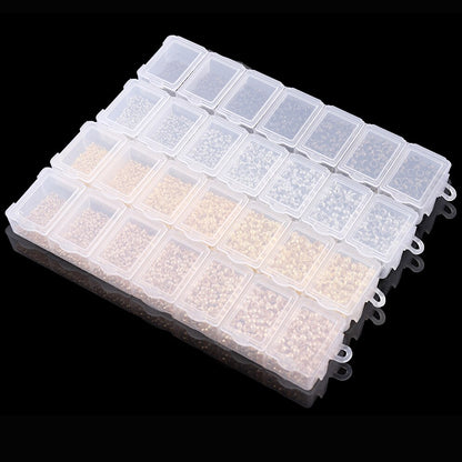 Mixed Color Crimp End Beads, 1750pcs