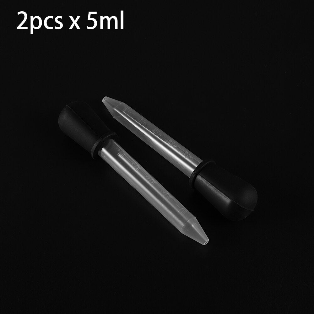 Compte-gouttes gradués en Silicone transparent de 5ml, 2 à 5 pièces, pour l'artisanat et les moules à bonbons