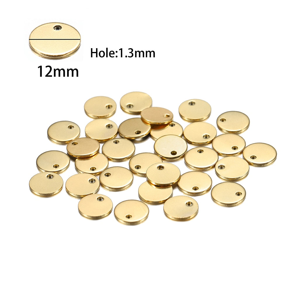 20 Stück Gold/Roségold Edelstahl Charms