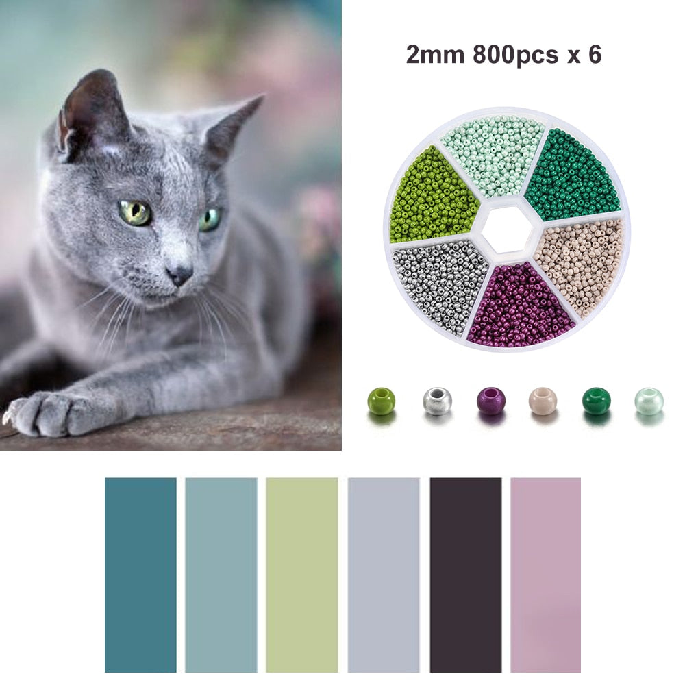 2 mm Rocailles, 4800-teiliges Box-Set