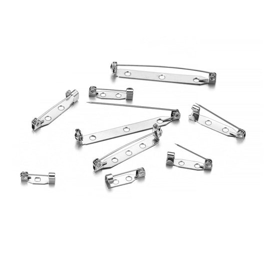 20pcs 14-35mm Steel Brooch Clip Base Pins