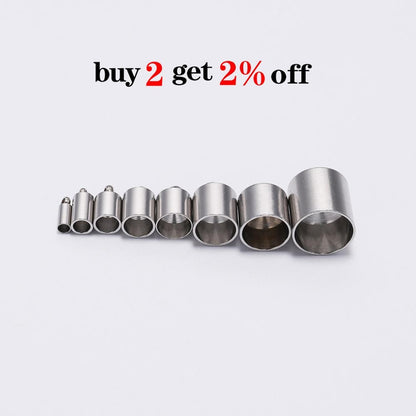 Stainless Steel End Tip Cap 2-10mm, 10pcs