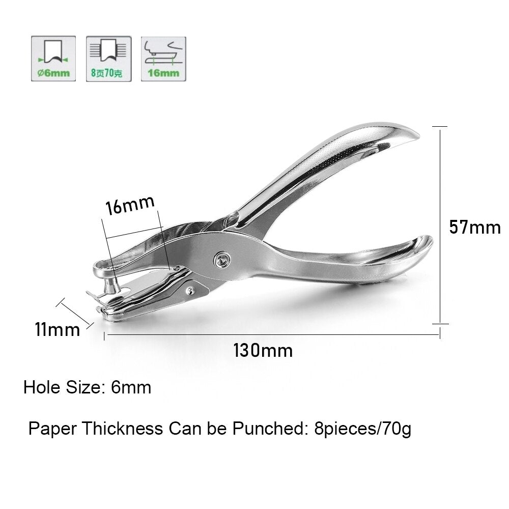 Handlocher aus Metall, Loch 3/6 mm