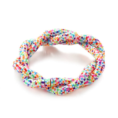 4-5mm Flat Round Polymer Clay Beads Mix