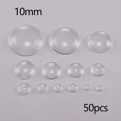 5-50Pcs Assorted Transparent Glass Cabochons