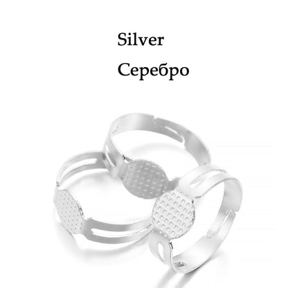 40pcs 7, 8mm Gold Plated Adjustable Rings