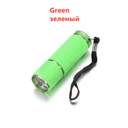 Lampe de poche UV 4 couleurs à 9 LED pour le durcissement de la résine UV et les adhésifs