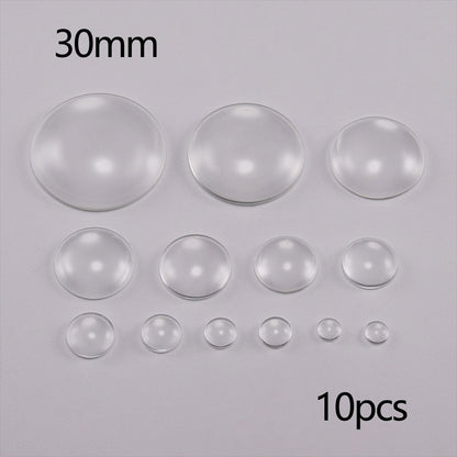 5-50Pcs Assorted Transparent Glass Cabochons