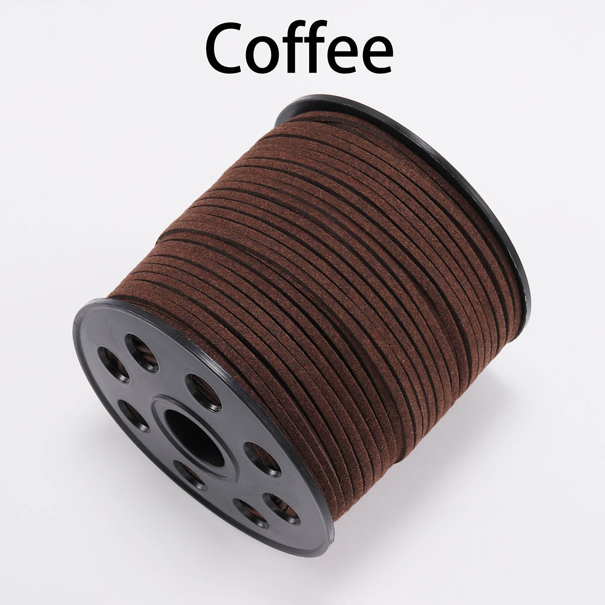 Cordon tressé plat en faux suède de 2,5 mm, cuir velours coréen, lot de 10 m