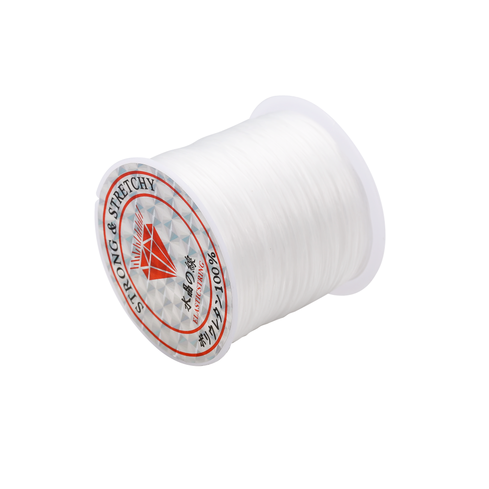Cordon élastique en nylon extensible pour perles, 50 mètres