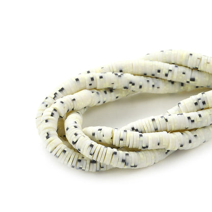 4-5mm Flat Round Polymer Clay Beads Mix