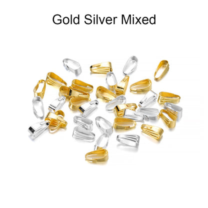 7-8mm Gold Clips Connectors, 100pcs