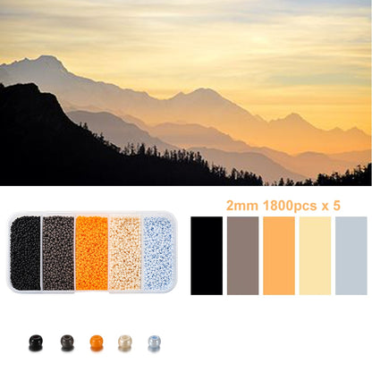 5 Color 2mm Czech Seed Beads Box