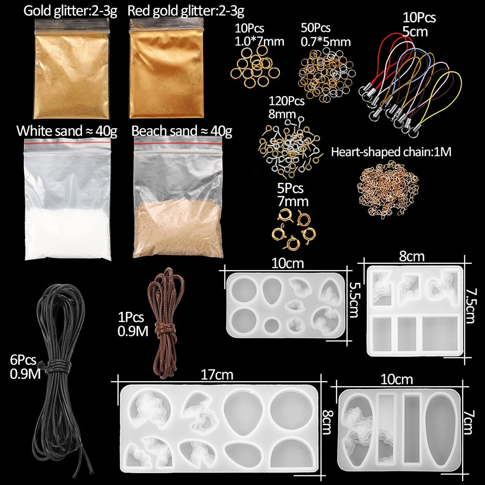 Epoxy Casting Molds Sets, 15-348Pcs
