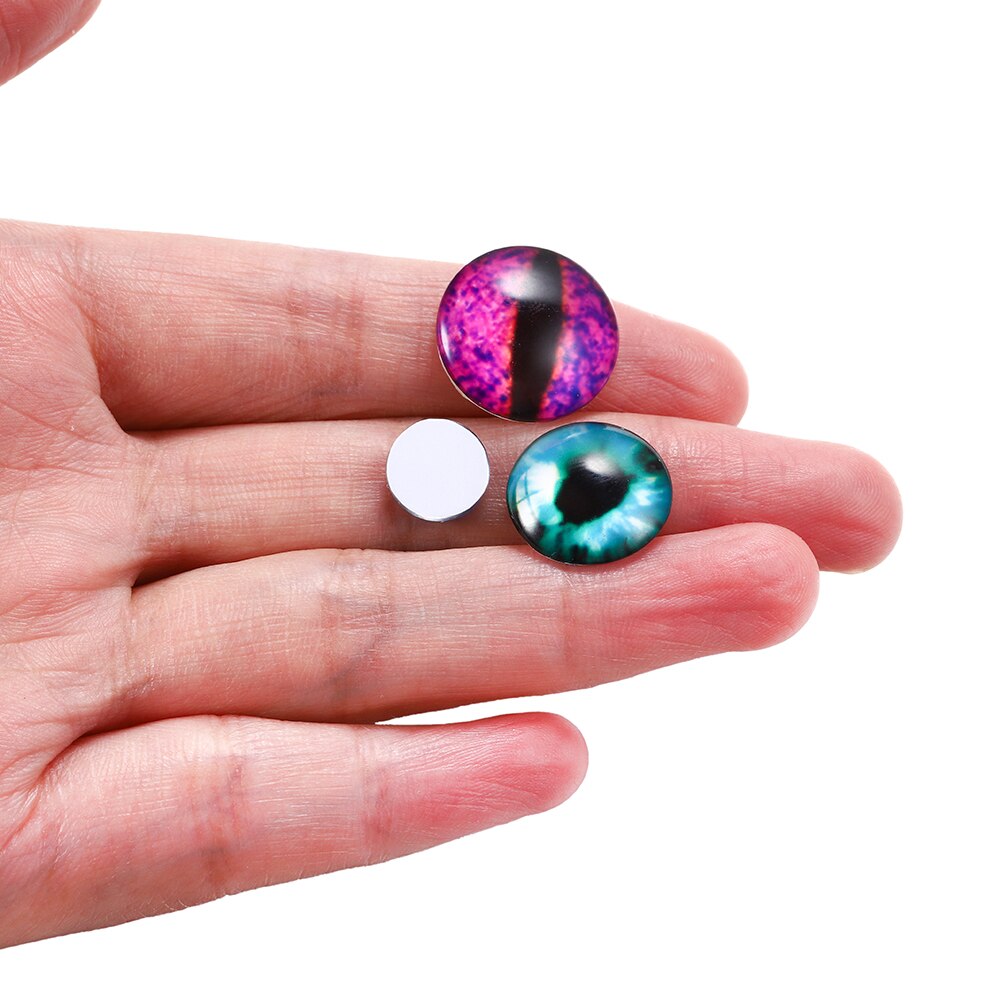 Cabochon en verre de couleurs mélangées, 20 pièces, 8-20mm, pour bricolage