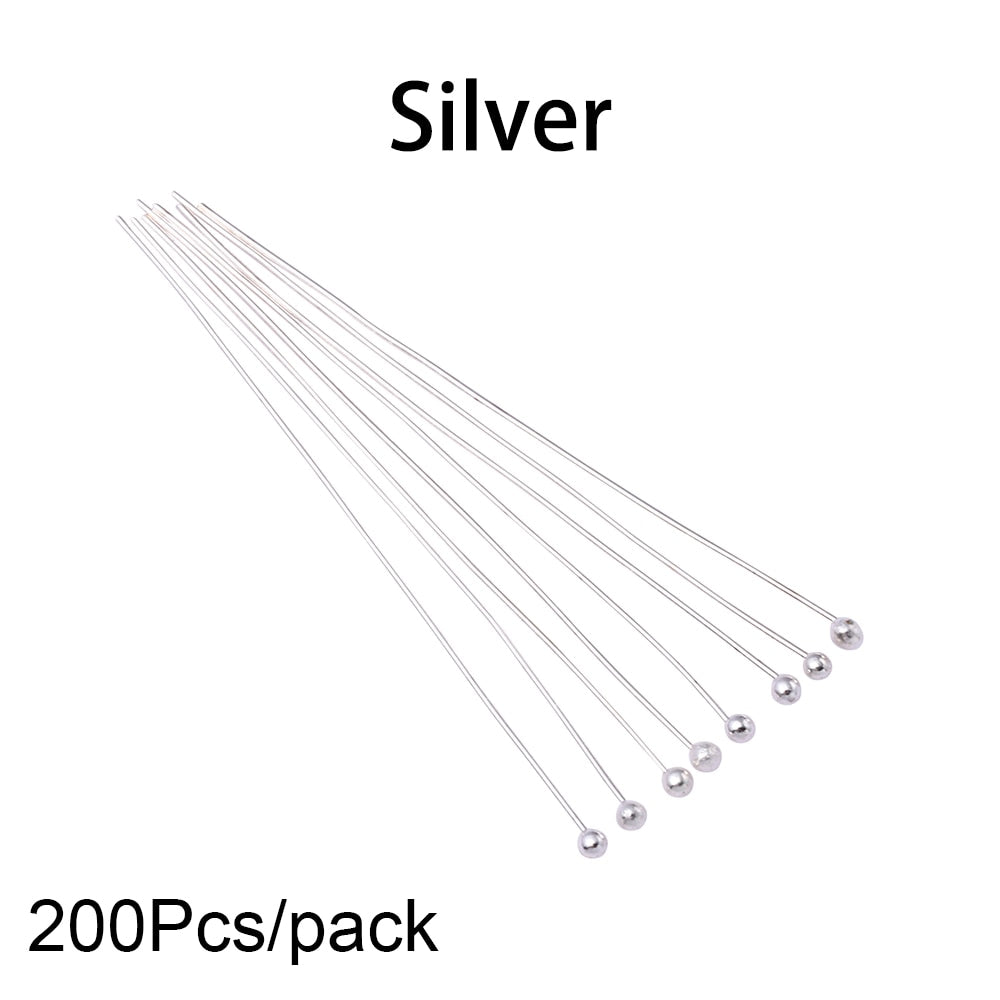 16-50mm Gold Metal Ball Head Pins, 50-200pcs