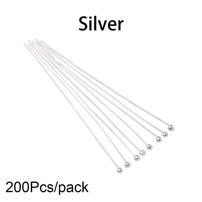 16-50mm Gold Metal Ball Head Pins, 50-200pcs
