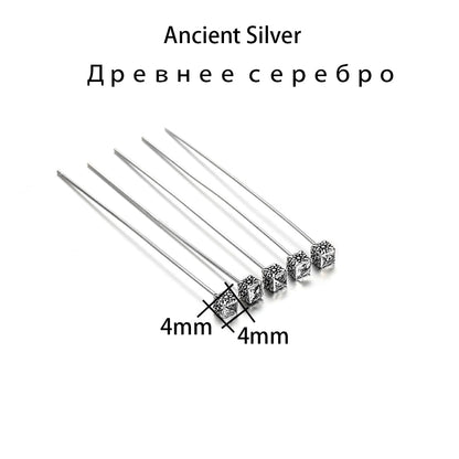 50mm Gold Flower Head Pins, 20pcs