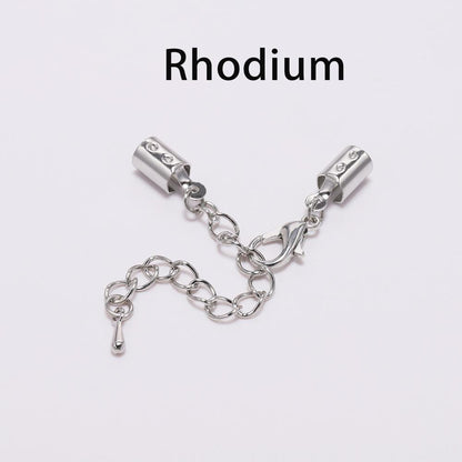 5mm Cord Clips End Caps with Lobster Clasps